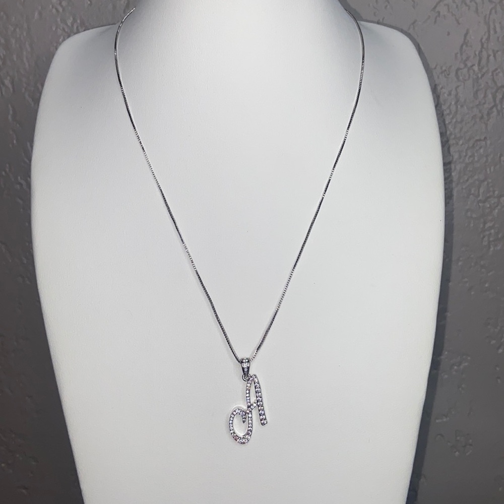 Mini Letter A Initial Necklace